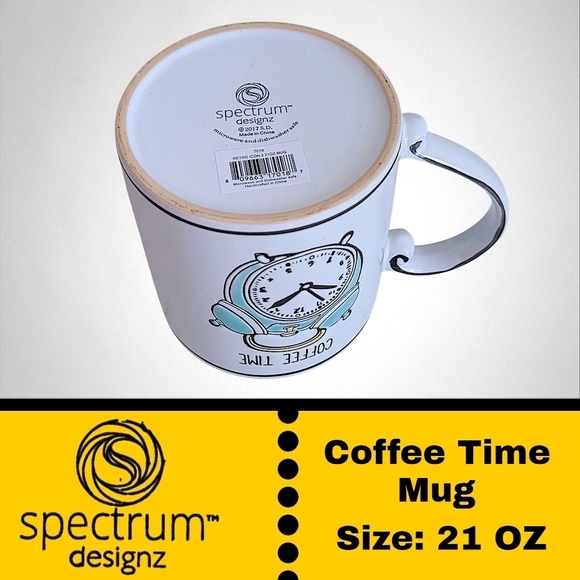 Retro Icon Alarm Clock Mug - Coffee Time Clock BIG 21 oz - Picture 6 of 6